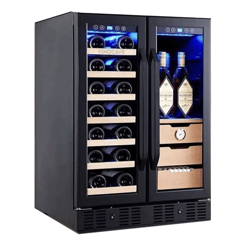[CWC-150CJP] Vinocave Stainless Steel Freestanding Cigar & Wine Refrigerator Drink Bar Cooler Fridge