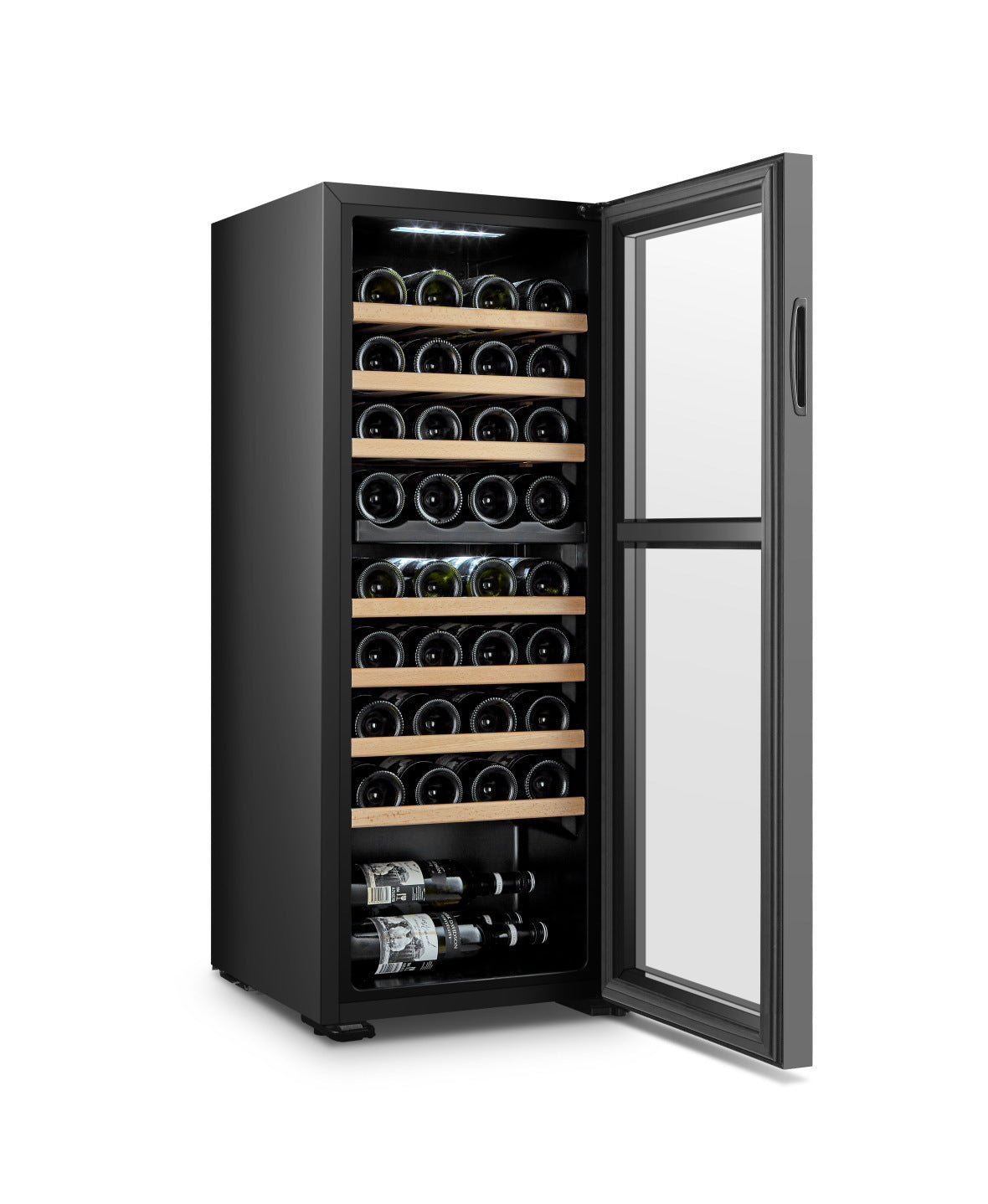 [JC-106WD] Acolvo Dual Zone Stainless Steel Freestanding Wine Refrigerator Drink Bar Cooler Fridge