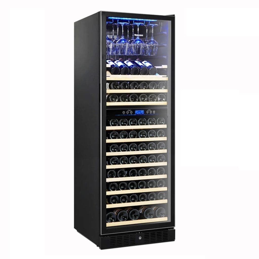 [Dual Zone][120 Bottle][450BJP] Vinocave Stainless Steel Freestanding Wine Refrigerator Cooler Fridge - Polar Tech Australia